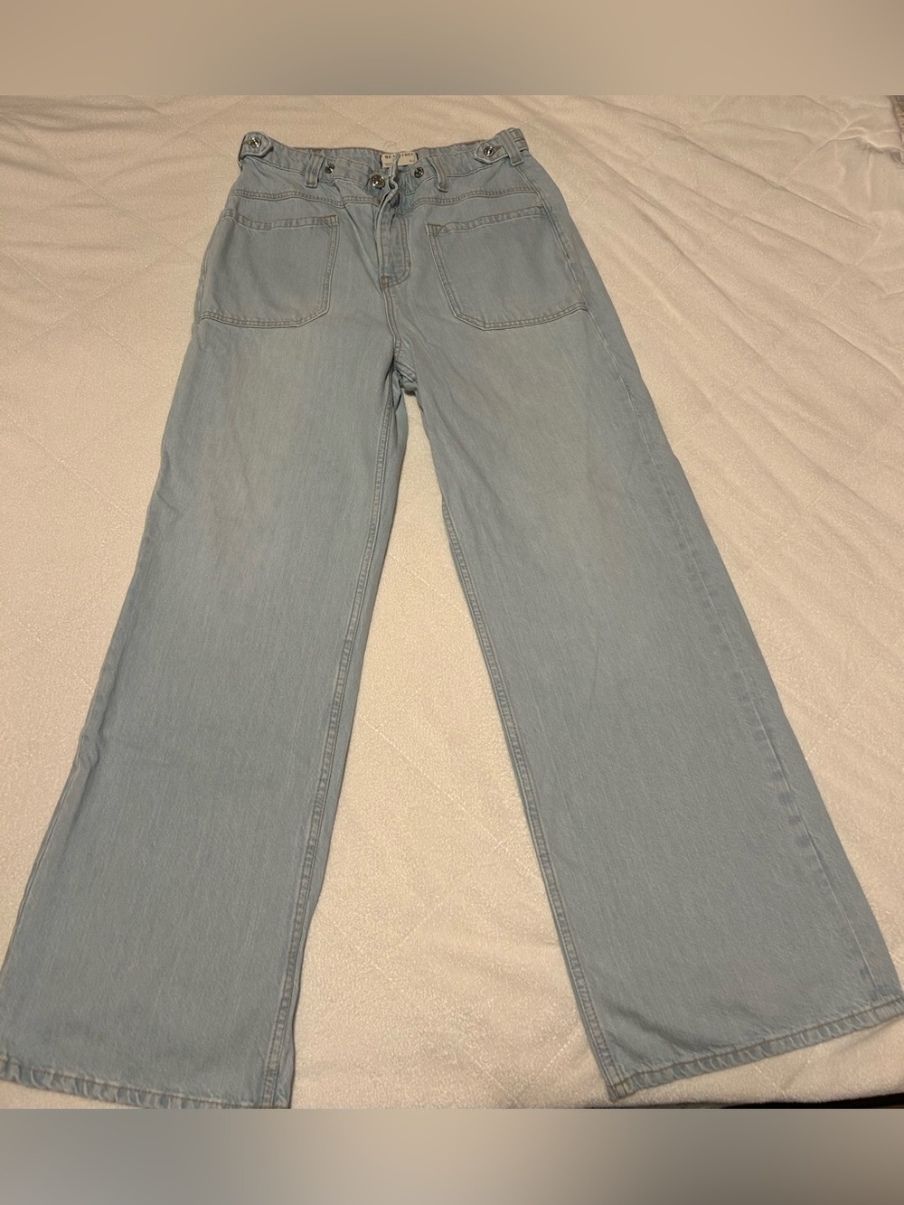 We the Free Palmer Cuffed Jeans in Daydream Blue - Picture 4 of 8